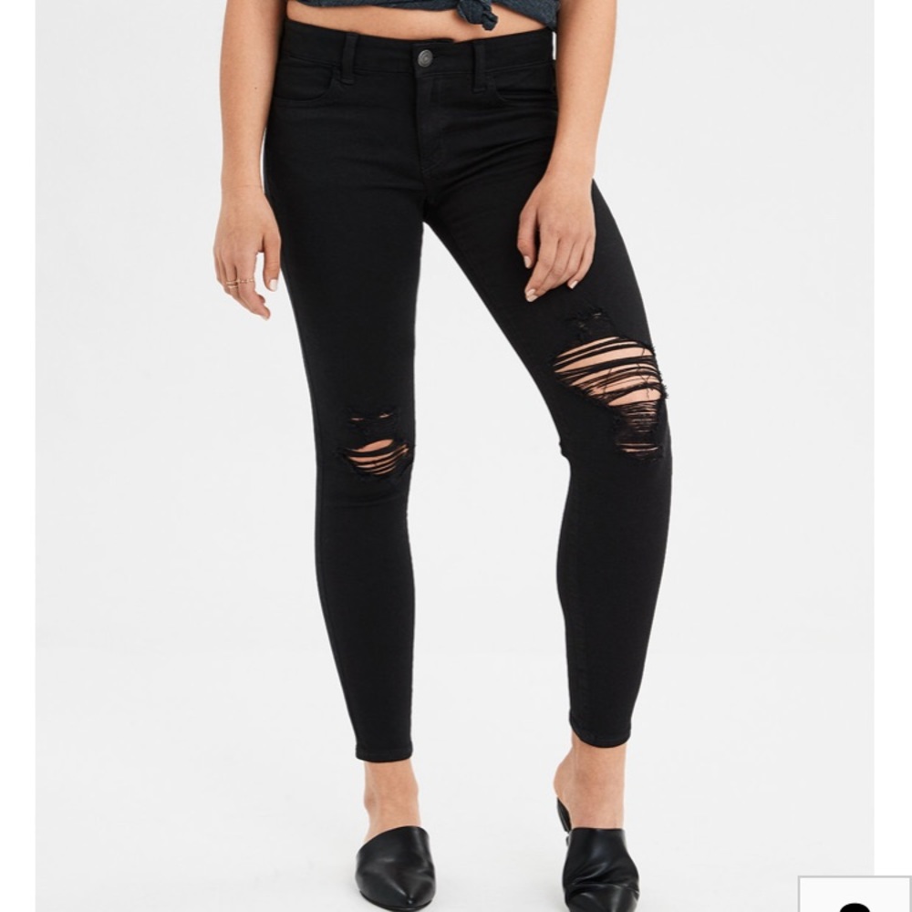 Black ripped jeans
